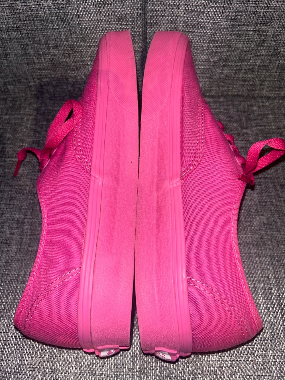 Vans Pink Canvas Low-Top Lace-Up Sneakers - Picture 6 of 9